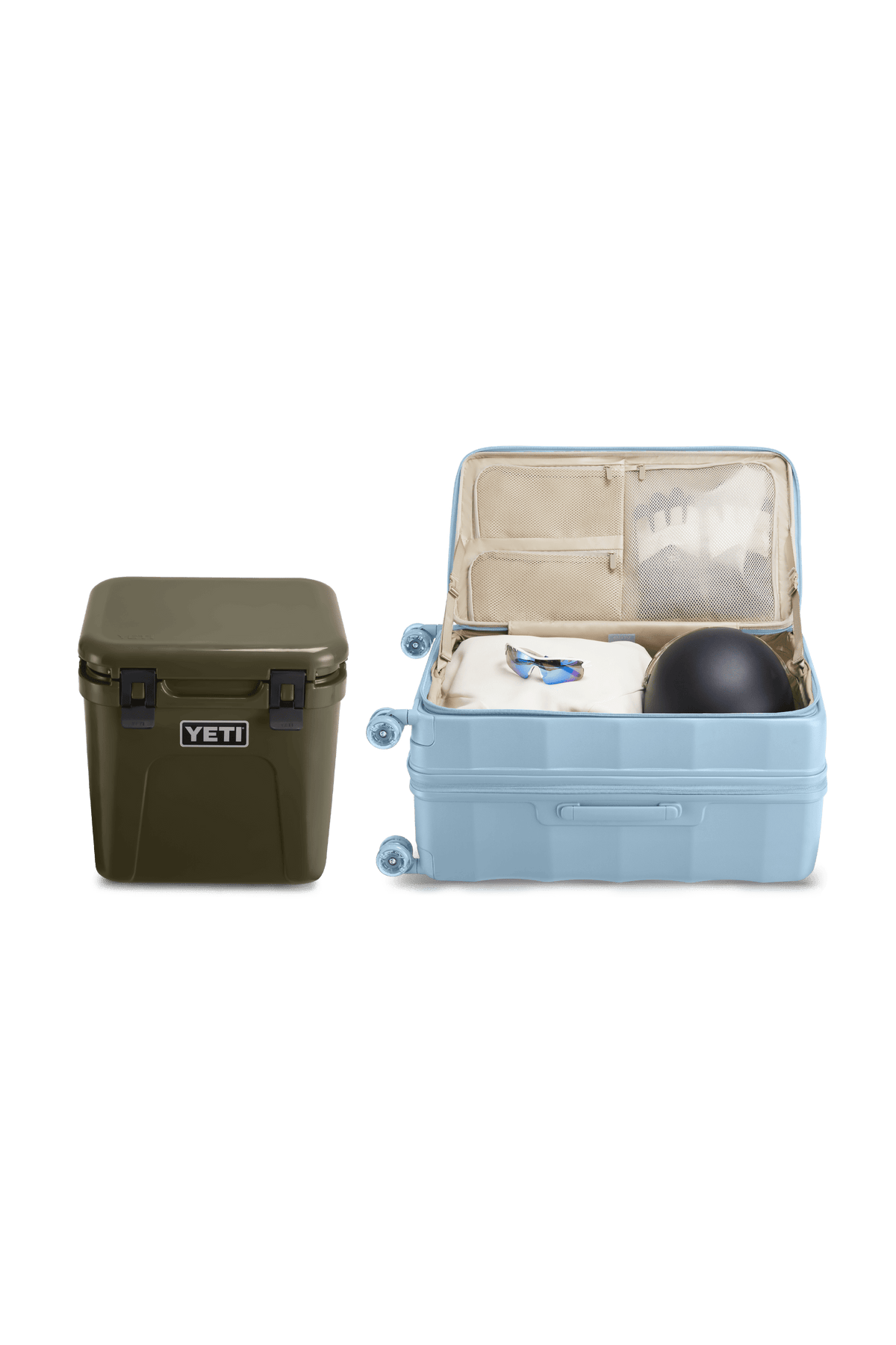 Tank Suitcases in Delicate Blue