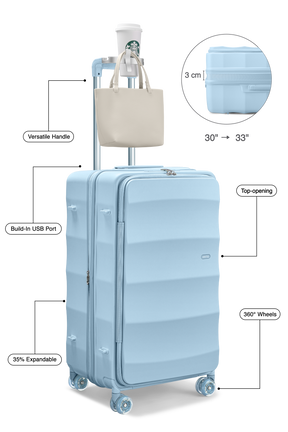 Max Tank Suitcases in Delicate Blue