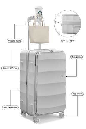 Max Tank Suitcases in Harbor Mist
