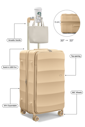 Max Tank Suitcases in Sandstorm